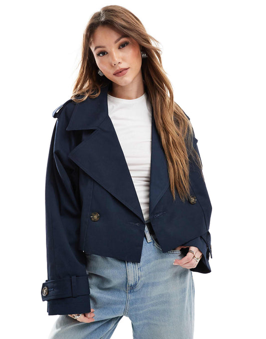 VELMIRA - Trench-coat Bleu Marine