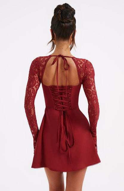 VELMIRA - Robe Courte en Dentelle